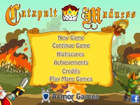 Игра Катапульта безумия с улучшениями Игра Катапульта безумия с улучшениями